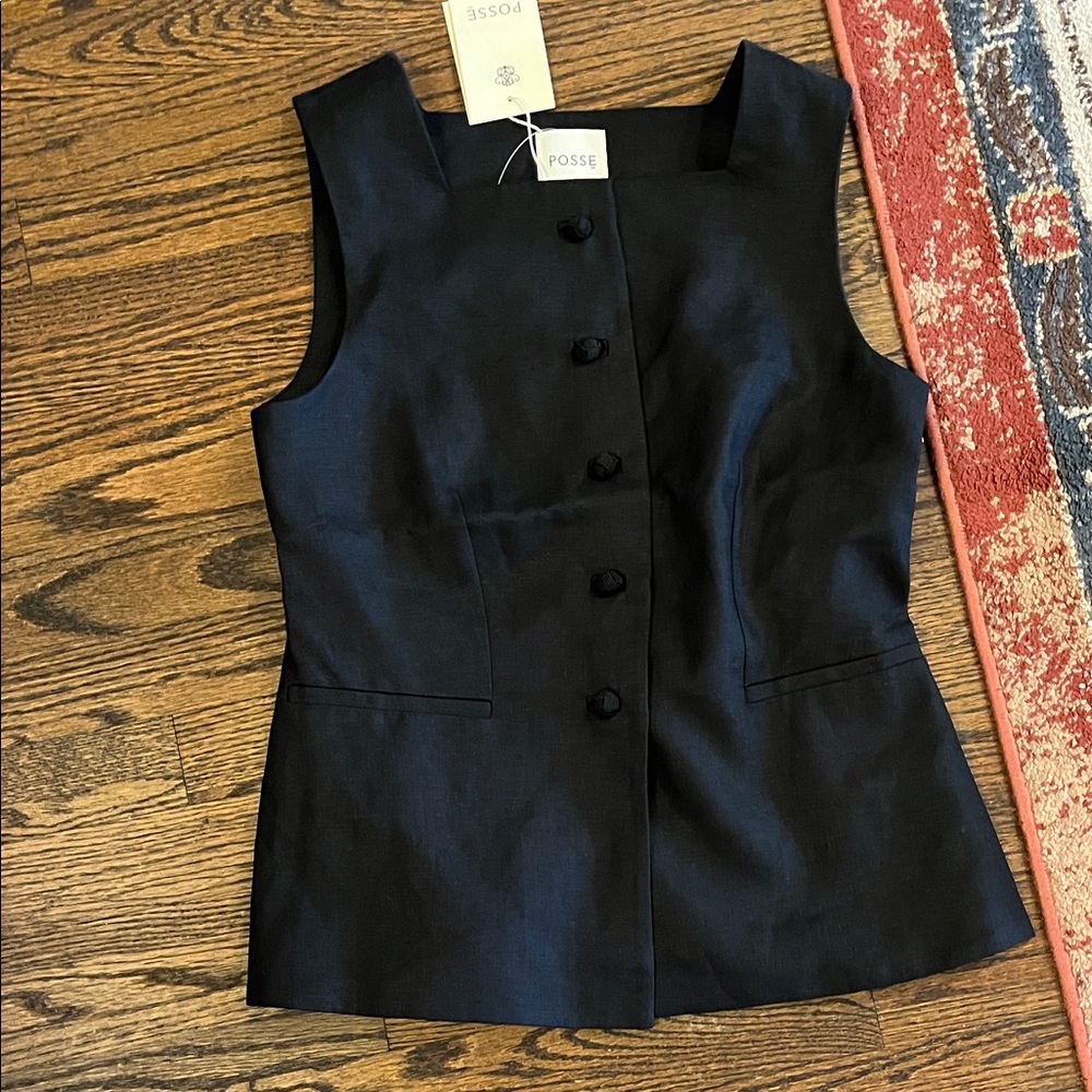 Posse Linen Vest NWT - Picture 2 of 6